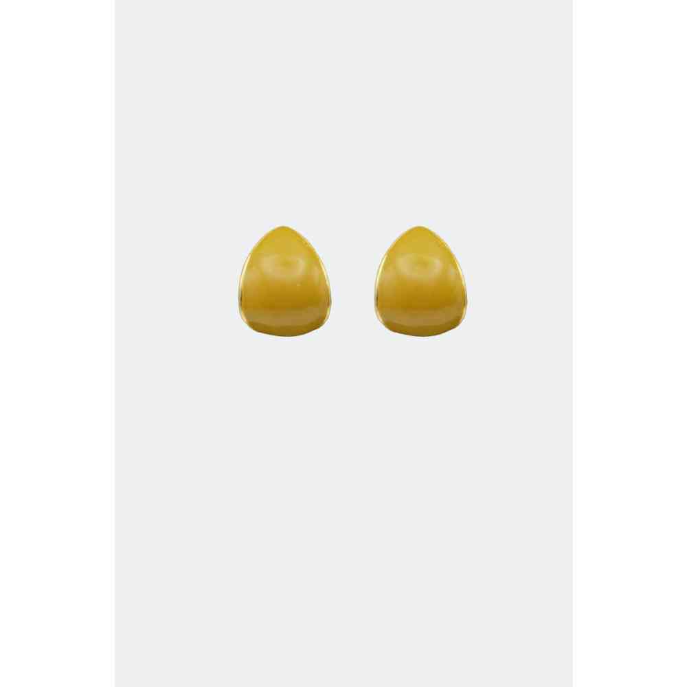 Voodoo Vixen - Domed Mustard Teardrop Ohrstecker - Gelb